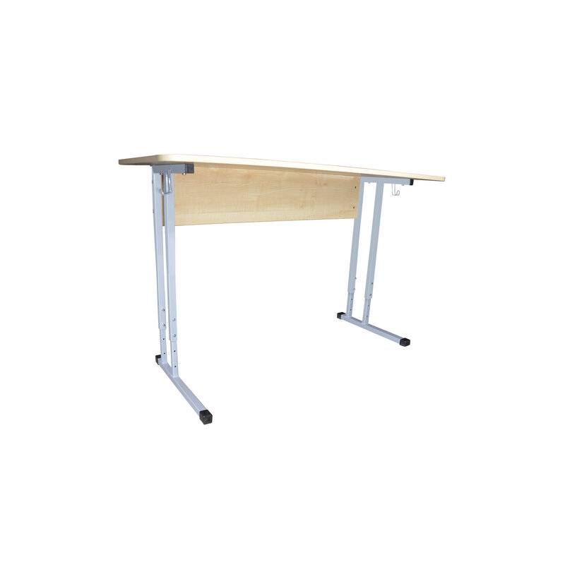 Стол-парта 2-местный регулируемый "Умник", 1200х500х520-640 мм, рост 2-4, серый каркас, ЛДСП клён главное фото