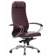 Кресло руководителя Samurai KL-1.04 (бордовая кожа)