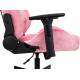 Кресло игровое Knight N1 Fabric розовый Velvet 36 с подголов. крестов. металл. Фото товара с разных ракурсов.